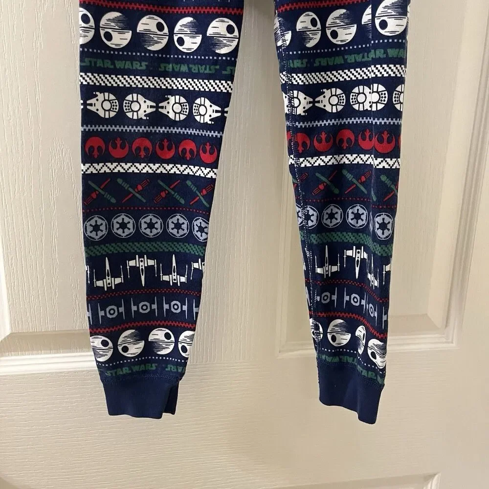 Hanna Andersson Star Wars Holiday Fair Isle 2-Pc Long John Pajamas Size 110 US 5